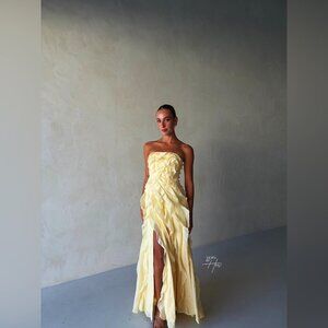 AJE Yellow Long Dress Size AU8